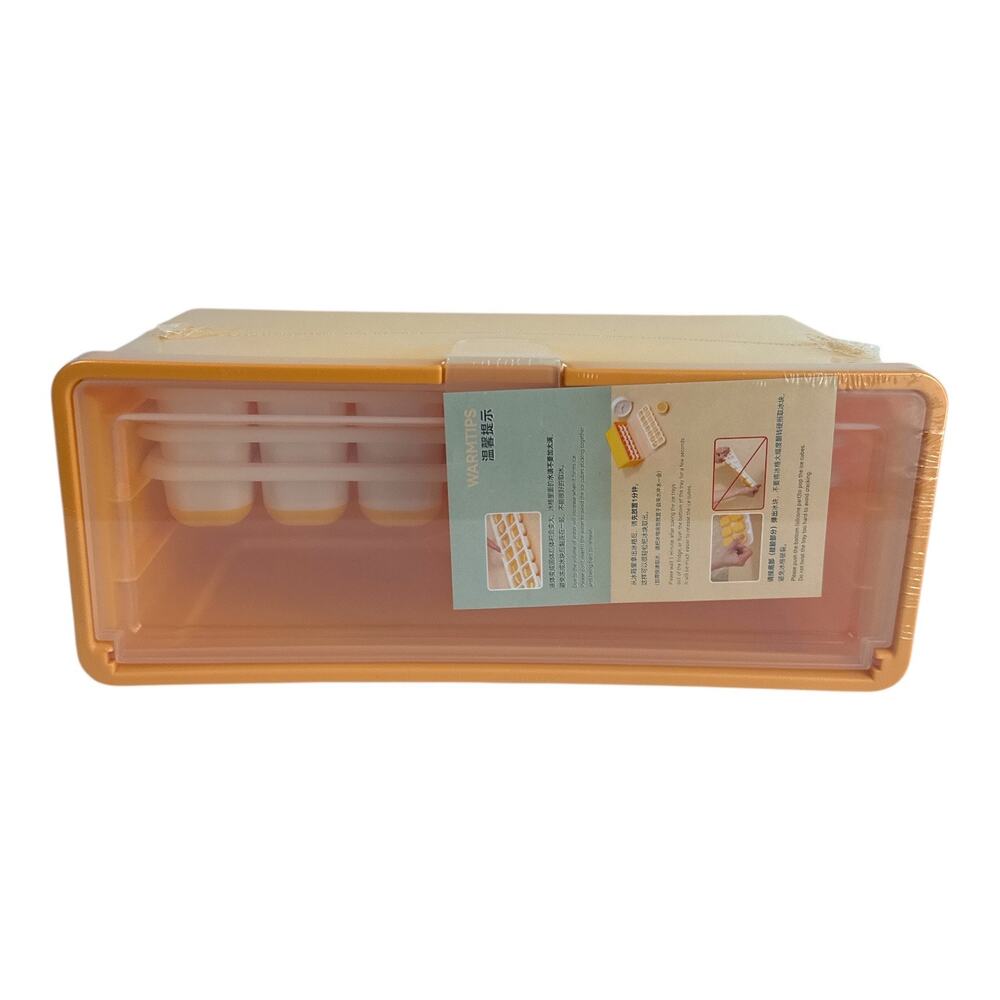 Silicone Ice Cube Trays with Storage Bin Lid 3 Tray